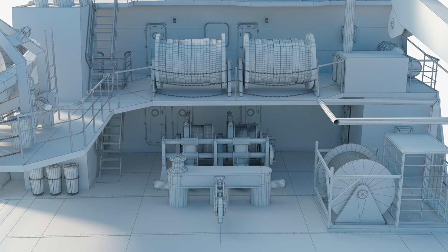 Presentation 3D model of the Cargo Crane Ship. Freelance 3D Designer “Monaco Felice”.